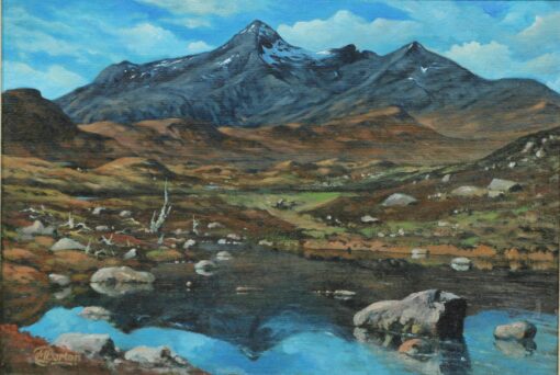 Langdale Lake District Fine English Oil Painting Mountain Landscape