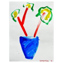 Abstract Expressionist British Original Watercolor Painting Shapes Patterns