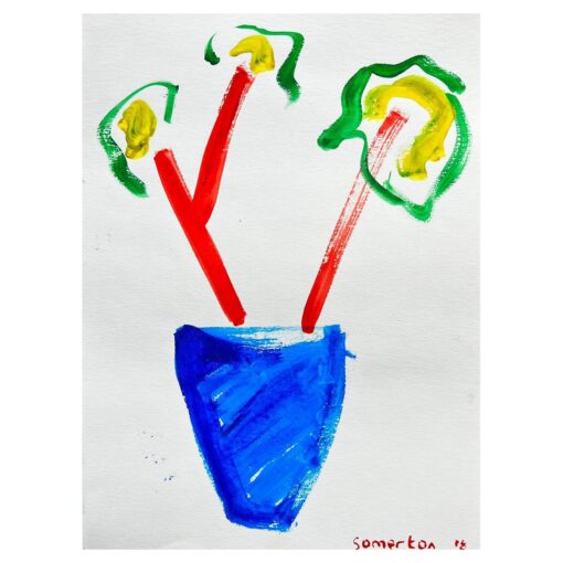 Abstract Expressionist British Original Watercolor Painting Shapes Patterns