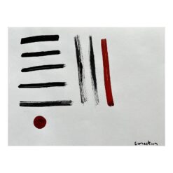Abstract Expressionist British Original Watercolor Painting Shapes Patterns