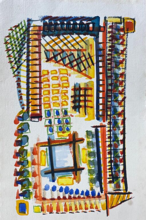 French Expressionist Abstract Original Painting Artists Studio Provenance