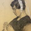 1900s Original French Atelier Life Drawing Portrait Of Gentleman