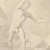 Fine 1700 - 1799 French Old Master Ink Wash Drawing Cain & Abel Fighting