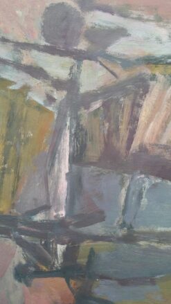 Parisian Abstract Expressionist Original Oil Painting - Dark Tones