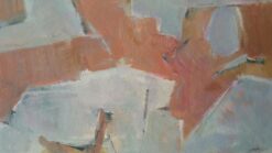 Parisian Abstract Expressionist Original Oil Painting - Neutrals and Terracotta