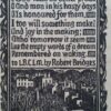 English Antique Woodcut Engraving, of Prose by Robert Bridges