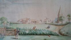 English Mid 1800-1899 Shooting Watercolour with Historical Notes