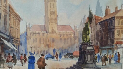 Mid 1900-1999, Belgium, Bruges, The Market Square