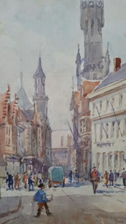 Mid 1900-1999, Belgium, the Bell Tower in Bruges