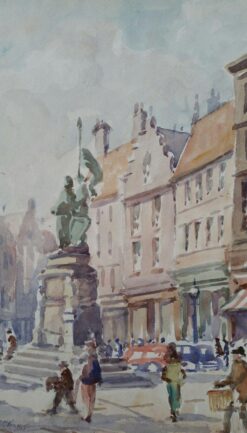 Mid 1900-1999, Belgium, Bruges, Market Square Monument