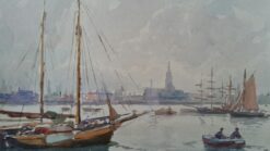 Mid 1900-1999, Belgium, Antwerp from the Schelde