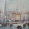 Mid 1900-1999 Antwerp Belgium, Port and Cathedral