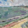 1900-1999 French Oil Painting A Coastal Village