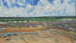 1900-1999 French Oil Painting A Breezy Day over the Coast