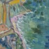 1900-1999 French Oil Painting A Summer French Coastline