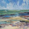 1900-1999 French Oil Painting A Beach in the South of France