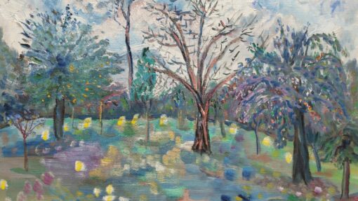 1900-1999 French Oil Painting Olives and Lemons in Provence