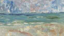 1900-1999 French Oil Painting A Storm Over the Sea