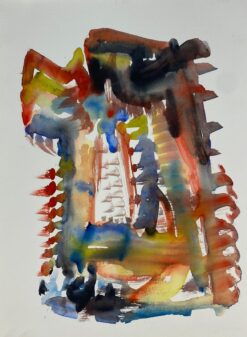 French Expressionist Abstract Original Painting Artists Studio Provenance