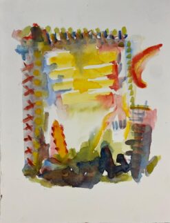 French Expressionist Abstract Original Painting Artists Studio Provenance