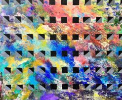 Colorful Modern British Abstract Painting Geometric Patterns and Design