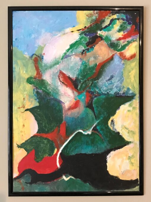 Large French Expressionist Abstract Oil Painting