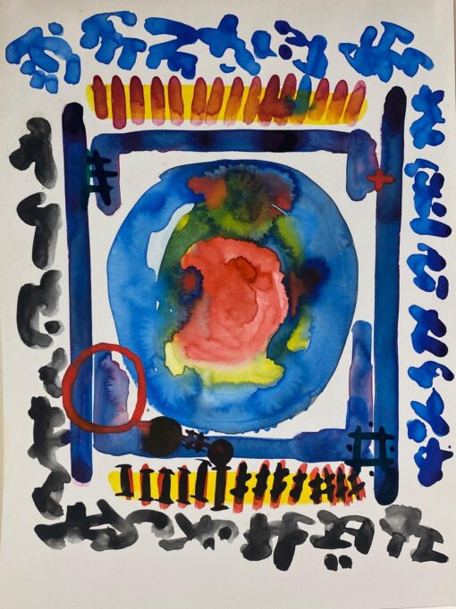 French Expressionist Abstract Original Painting Artists Studio Provenance