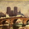 Notre Dame Paris River Seine French Impressionist Landscape Original Painting