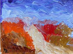 Bright & Colorful French Landscape Impressionist Oil Painting Autuminal Scene