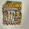 French Expressionist Abstract Original Painting Artists Studio Provenance