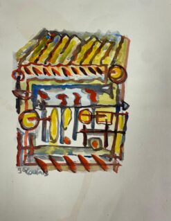 French Expressionist Abstract Original Painting Artists Studio Provenance