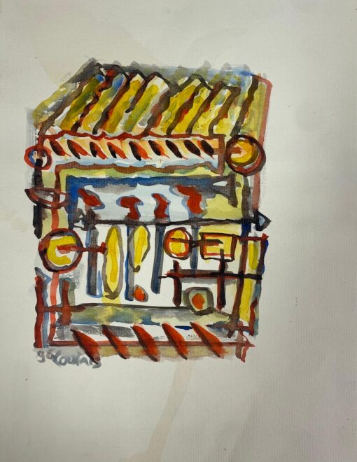 French Expressionist Abstract Original Painting Artists Studio Provenance