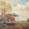 Impressionist Antique Painting - Autumnal Landscape
