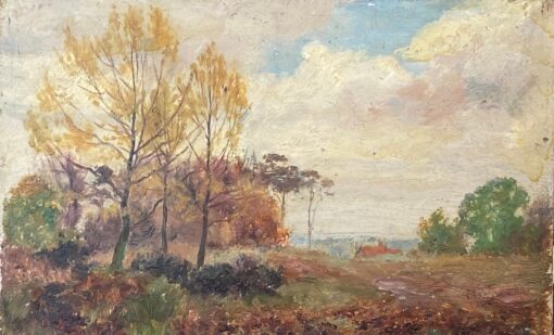 Impressionist Antique Painting - Autumnal Landscape