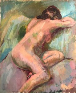Mid 1900-1999 British Oil Painting The Nude Model