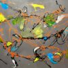 Colourful Abstract Acrylic Painting Contemporary British Artist