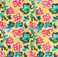 1960's French Vibrant Wallpaper Design Of Pink Green and Blue Swirls
