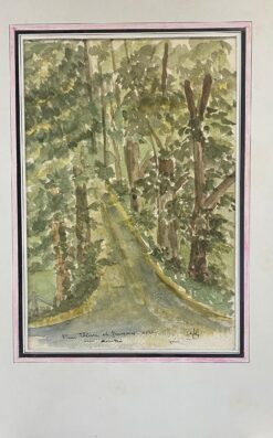 1950's French Modernist/ Cubist Painting - Through The Woodland