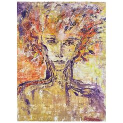 1900-1999 Original Expressionist Oil Painting Quirky Abstract Face