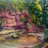 Mid 1900-1999 1950's French Post-Impressionist Oil Rocky River Gorge