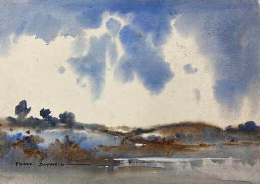 British Impressionist Painting Misty Lake