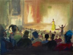 British Impressionist Painting Night At The Opera