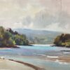 British Impressionist Painting The Glistening Blue Lake