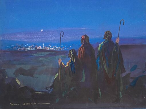 British Impressionist Painting The Three Wisemen