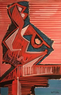 French Cubist Abstract Painting - Picasso influence - Signed