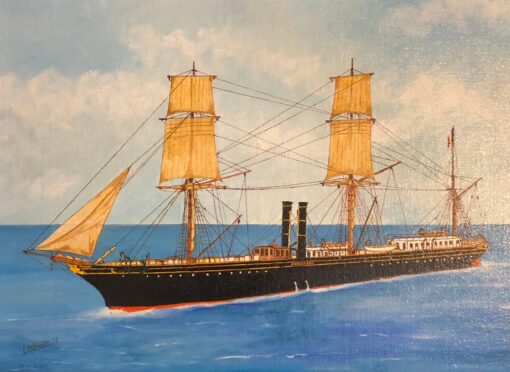 Danube, signed oil painting