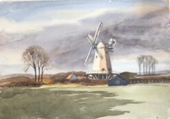 Shipley Mill, signed original British watercolour painting