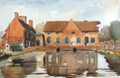 Trafford Mill, original British watercolour painting
