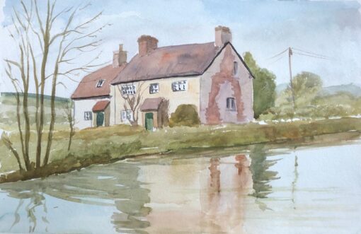 Honey Street, original British watercolour painting