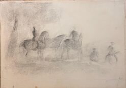 Original French Anatomical Study of Horse's Head
